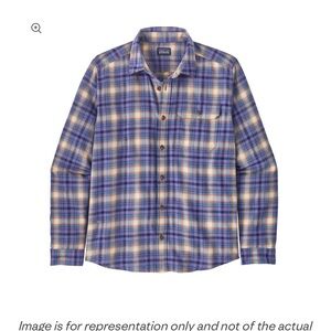 Patagonia Men's Fjord Multicolor Purple  Plaid Button Down Shirt outdoors large